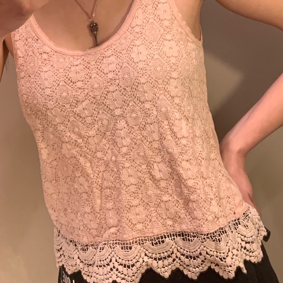 PINK LACE AE TANK - Picture 2 of 5